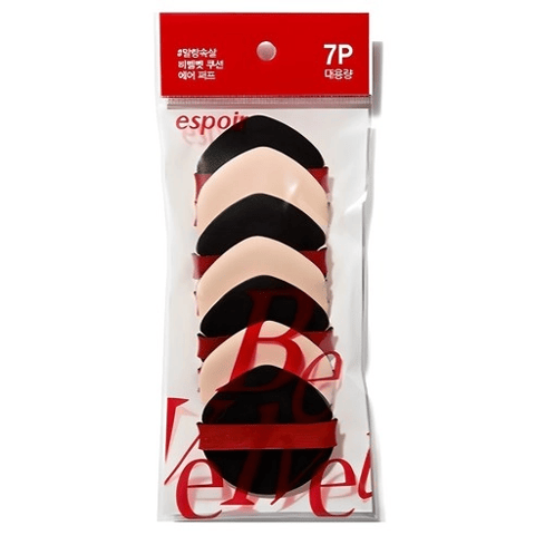 Veil Velvet Air Puff, 7pcs, Mixed Colors, 1pack