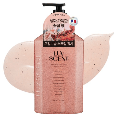 Scrub Wash [Flower Market White Tulip Scent], 800ml, 1pack