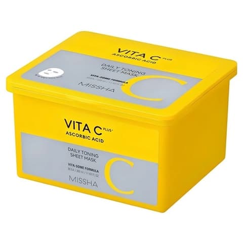 MISSHA Vita C Plus Daily Toning Sheet Mask, 30ea