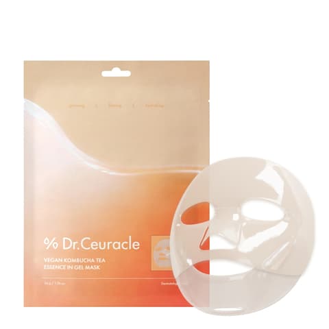 Vegan Kombucha Tea Essence Infused Gel Mask, 4ea, 1pack
