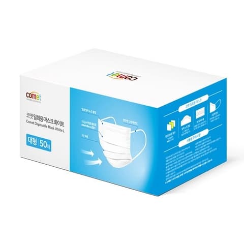 Disposable Mask White, 50ea, 1pack