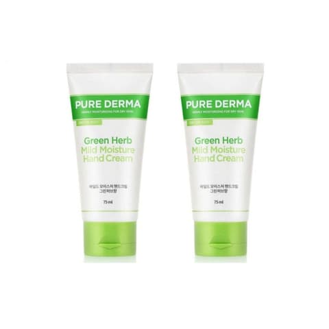 Pure Derma Green Herb Mild Moisture Hand Cream, 75ml*2