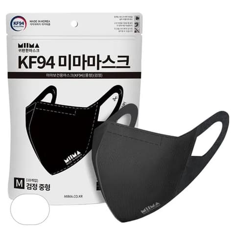 KF94 Health Mask Black M, 2ea