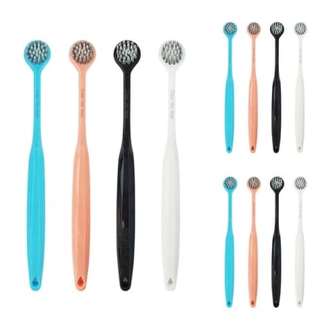 Compact Round Spiral Toothbrush, 12ea