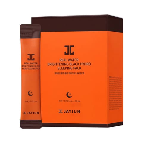 Real Water Brightening Black Hydro Sleeping Mask, 4ml*30ea, 1pack