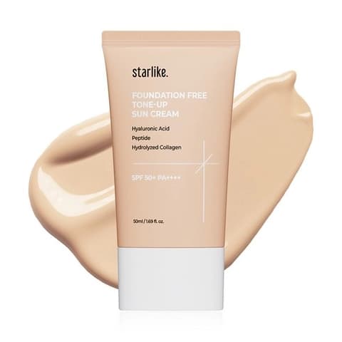 Foundation free Tone-Up Sun Cream [SPF50+/PA++++], 50ml, 1pack