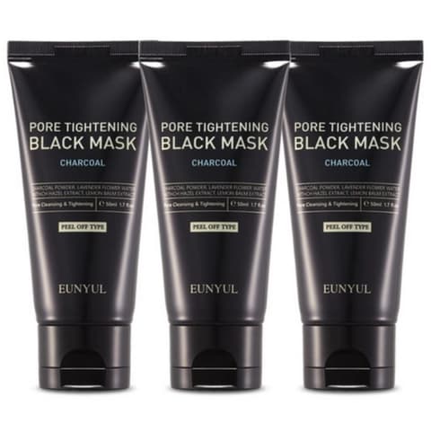 Charcoal Pore Tightening Black Mask, 50ml+50ml+50ml