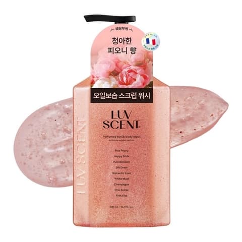 Scrub Body Wash [Wedding Bouquet Peony Scent], 500ml