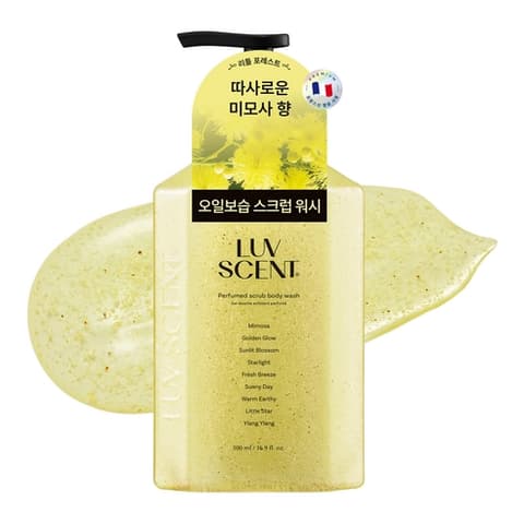 Scrub Body Wash [Little Forest Mimosa Scent], 500ml