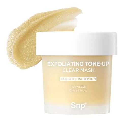 SNP Exfoliating Tone-Up Clear Mask, 1ea