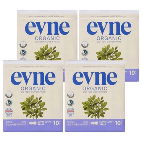 Premium Organic Sanitary Pad Super Long Overnight, 10eax4