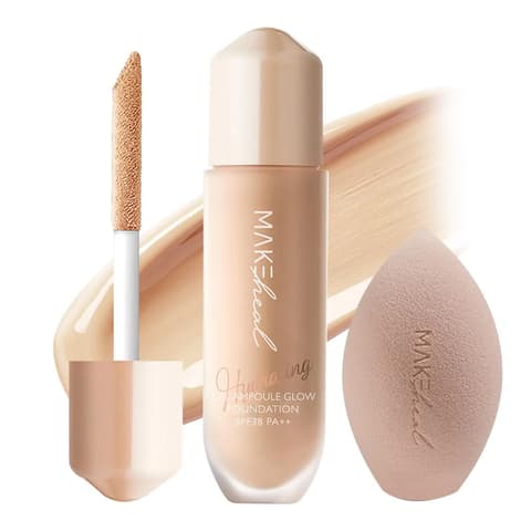 1.P.L Ampoule Glow Foundation [SPF38/PA++], 28g, 23N Revelight, 1pack