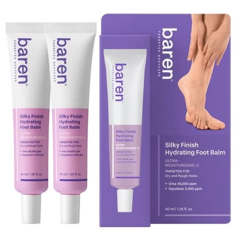 Silky Finish Hydrating Foot Balm, 40ml+40ml