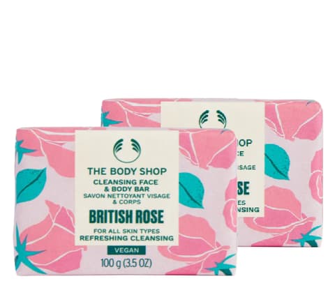 British Rose Cleansing Face & Body Bar