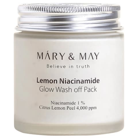 Lemon Niacinamide Glow Wash-Off Pack, 125g, 1pack