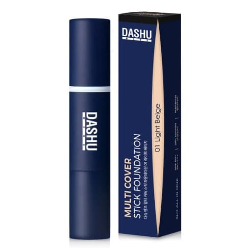 Men's Multi Cover Stick Foundation [SPF50+/PA++++], 12g, 01 Light Beige, 1pack