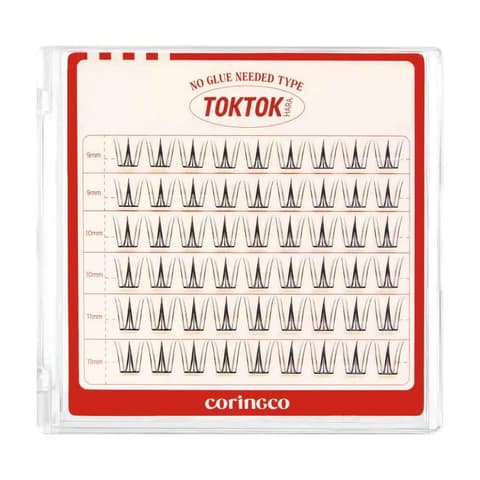 Toktok Hara #No Glue Eyelash [Cherry Coke], 54ea, 1pack