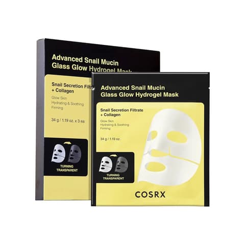 Advanced Snail Mucin Glass Glow Hydrogel Mask, 3ea