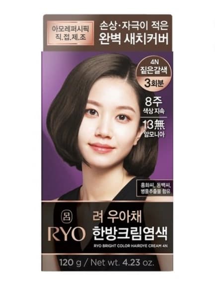 Nourishing Grey Hair Dye Cream, 4N Dark Brown