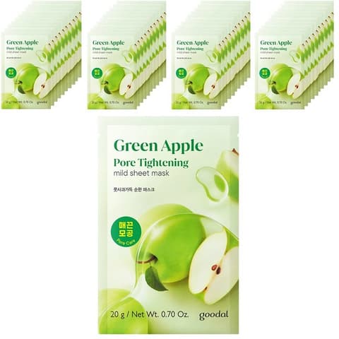 Green Apple Pore Tightening Mild Sheet Mask, 20ea