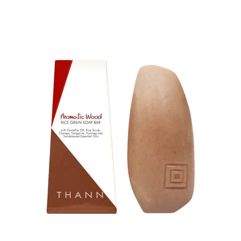 Aromatic Wood Rice Grain Soap Bar, 100g, 1pack