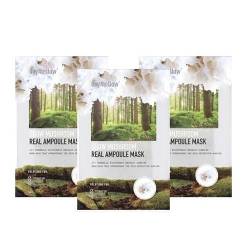 Snow Mushroom Real Ampoule Mask Pack, 5ea+5ea+5ea