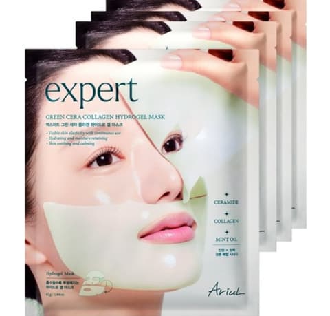 Expert Soothing Green Cera Collagen Hydrogel Mask, 4ea, 1pack