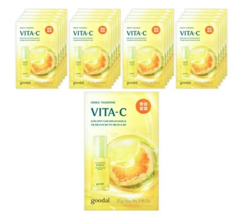 Green Tangerine Vita C Dark Spot Care Serum Mask Alpha, 20ea
