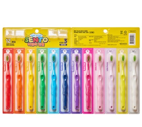 Junior Safe Deep Clean Ultra-fine Bristle Fluoride-Free Children's Toothbrush Step 3, 12ea, 1pack