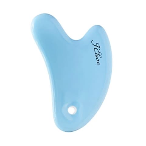 Ceramic Heart Gua Sha, Baby Blue, 1ea