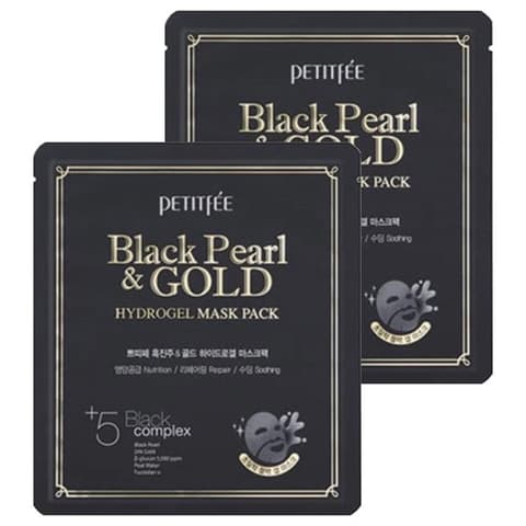 Black Pearl Gold Hydrogel Sheet Mask, 5eax2, 1pack