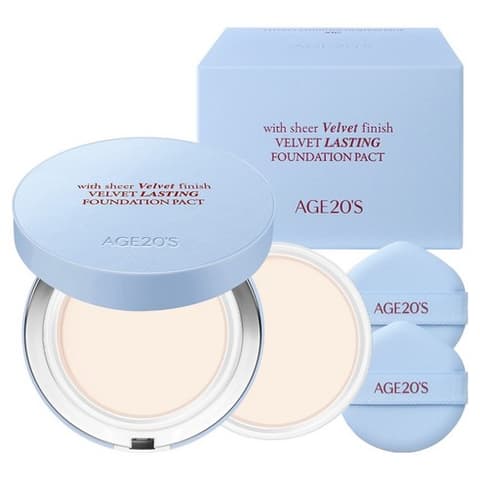 Velvet Lasting Foundation Pact [SPF50+/PA++++], 14g+14g, 19C Pure, 1set