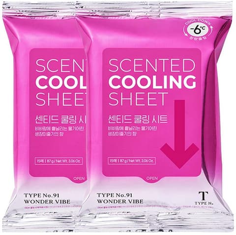 No. 91 Wonder Vibe Scented Cooling Sheet, 2ea