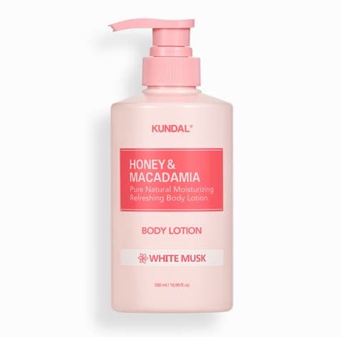 Honey & Macadamia Pure Body Lotion [White Musk], 500ml, 1pack