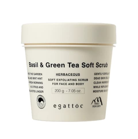 Basil & Green Tea Soft Scrub, 200g, 1pack