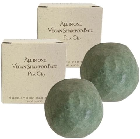 All-In-One Vegan Beauty Ball Shampoo Bar [Hemp Seed], 120g+120g