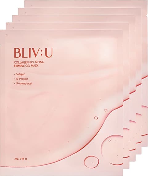 Collagen Bouncing Elasticity Gel Mask, 5ea