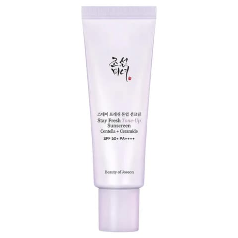 Stay Fresh Tone-Up Sunscreen Centella + Ceramide SPF 50+ PA++++, Purple