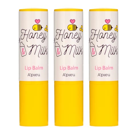 Honey & Milk Lip Balm, 3.3g, 3ea