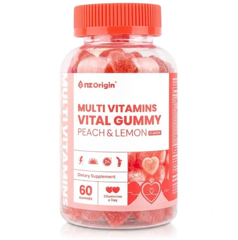 [UK EXCLUSIVE] Multi Vitamins Vital Gummy [Peach & Lemon], 60ea, 1pack