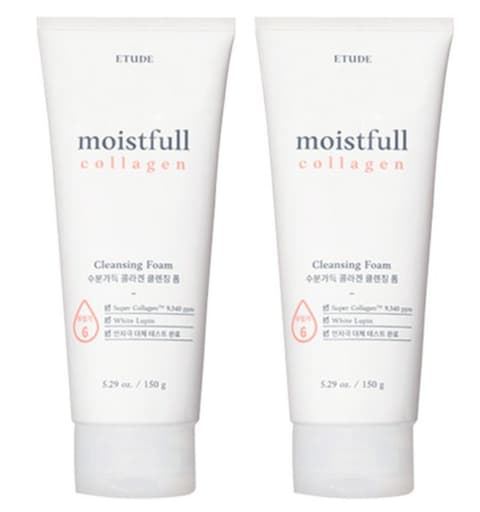 Moistfull Collagen Cleansing Foam, 150gx2ea, 1pack