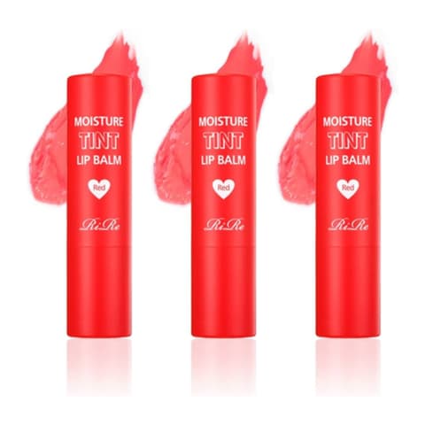 Moisture Tint Lip Balm, 3.5g, Red, 3ea