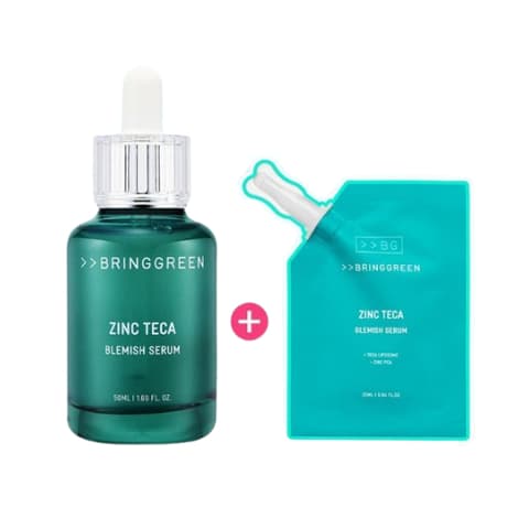 Zinc Teca Blemish Serum, 50ml+25ml(Refill), 1pack