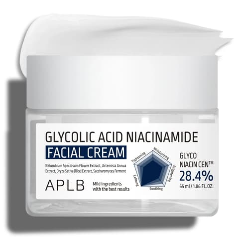 Glycolic Acid Niacinamide Facial Cream, 55ml, 1pack