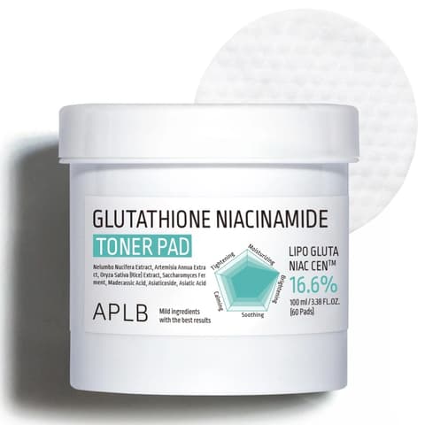 Glutathione Niacinamide Toner Pad, 100ml (60 pads), 1pack