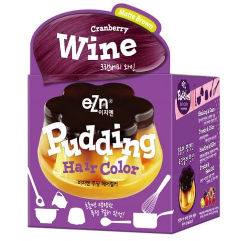Pudding Hair Color [Cranberry Wine], 70mlx2ea (Color Cream+Developer)