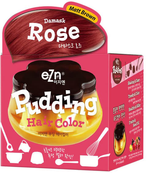 Pudding Hair Color [Damask Rose], 70mlx2ea (Color Cream+Developer)