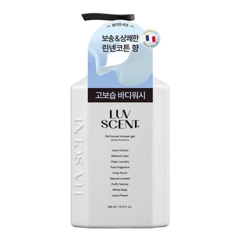 Luv Scent  Body Wash [White Shirt Linen Cotton Scent], 500ml