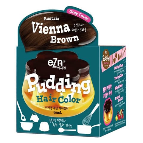 Pudding Hair Color [Austria Vienna Brown], 70mlx2ea (Color Cream+Developer)