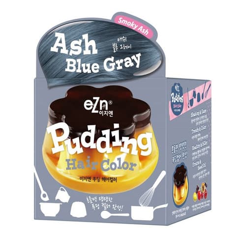 Pudding Hair Color [Ash Blue Gray], 70mlx2ea (Color Cream+Developer)